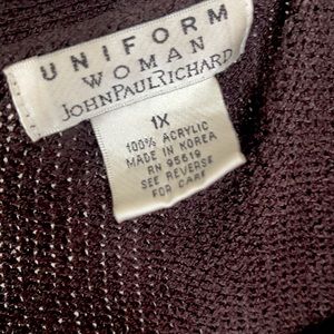 brown 1x johnpaulrichard cardigan very soft barely worn too big